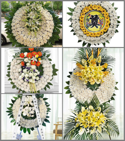 四川成都金堂县平桥乡金钱寺村花圈速递